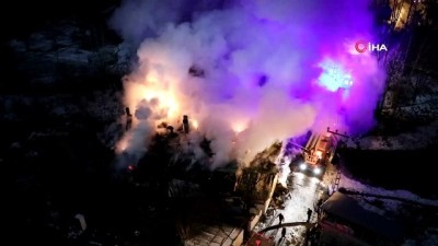 yangina mudahale -  Çatısı alev alev yanan apartman küle döndü Videosu