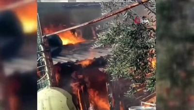  Kışlıklarının yanışını gözyaşlarıyla izledi