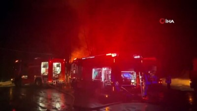  Beykoz Tabiat Parkına ait mandırada korkutan yangın