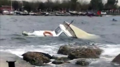balikci teknesi -  Marmara Körfezi'nde Lodos balıkçı teknesini batırdı Videosu