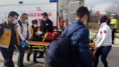 yolcu minibus -  Yolcu minibüsü otomobile çarptı: 5 yaralı Videosu