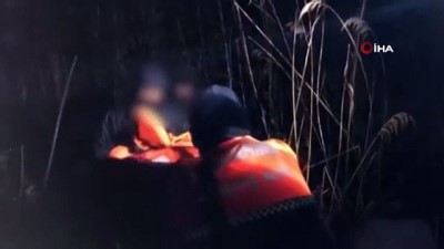  Jandarmadan gecenin karanlığında gölün ortasında balıkçı kurtarma operasyonu