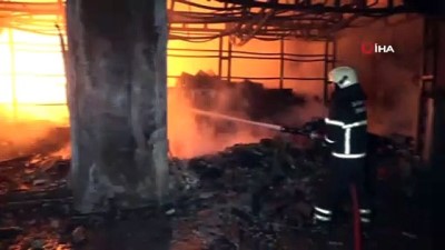 hurda arac -  Samsun'da sanayi sitesindeki yangın söndürme çalışması devam ediyor Videosu