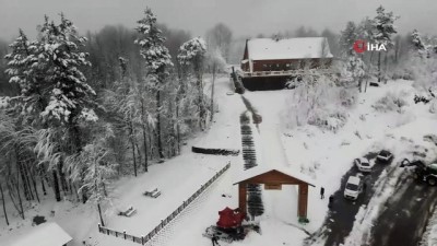  Zonguldak'ın yüksek kesimlerinde kar etkili oldu