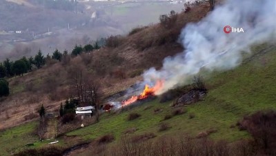 uttu -  Kontrolden çıkan anız yangını korkuttu Videosu