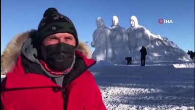 ogretim gorevlisi -  Kardan şehit heykelleri tamamlandı Videosu
