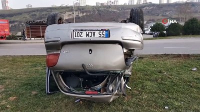  Samsun'da kamyon otomobil ile çarpıştı: 3 yaralı