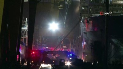  Tuzla'da tersaneler bölgesinde korkutan gemi yangını
