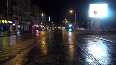  Kısıtlamada Uşak'ta sokaklar boş kaldı