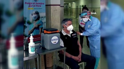 askeri hastane -  - Peru Devlet Başkanı Sagasti Covid-19 aşısı oldu Videosu