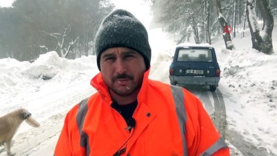 zincir takma -  Kazdağları'nda kar yağışı devam ediyor Videosu