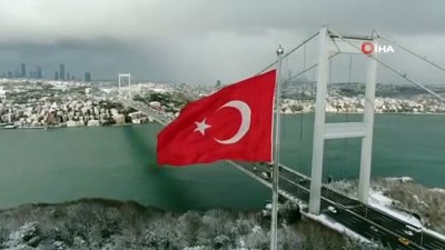 kar yagisi -  Fatih Sultan Mehmet Köprüsü'nde kar manzarası Videosu