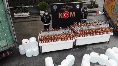 alkollu icecek -  İstanbul’da kaçak ve sahte içki operasyonu: 8 bin 305 şişe içki ele geçirildi Videosu