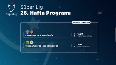 (VİDEO GRAFİK) - Süper Lig'de 26. haftanın programı