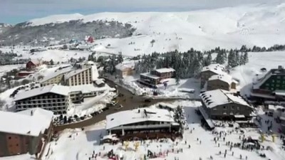 gunesli hava - BURSA - Uludağ'da hafta sonu yoğunluğu yaşanıyor Videosu
