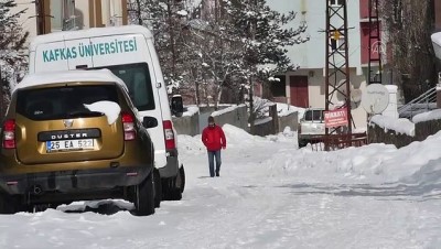 kar temizleme - Kars-Erzurum demiryolu hattında kar temizliği Videosu