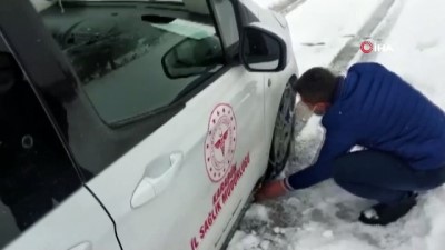 akarca -  Sağlık ekipleri kar kış demeden aşılama çalışmalarını sürdürüyor Videosu