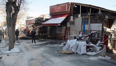 kuruyemis - TOKAT - 7 iş yerinin zarar gördüğü yangında hasar tespit çalışmaları Videosu