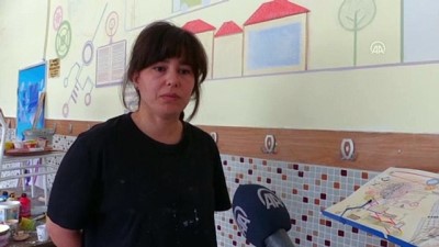koordinat - Afyonkarahisarlı ressam duvarları sanat eserine dönüştürüyor Videosu