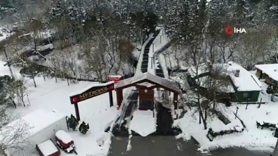 kar manzaralari -  Beyazlar içindeki Değirmen Boğazı'nda hayran bırakan görüntüler Videosu