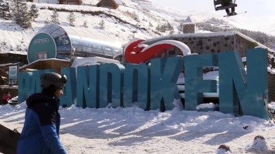 kayak merkezi - ERZURUM - Palandöken Kayak Merkezi hafta sonu kayakseverlerle doldu Videosu