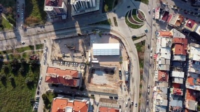 deprem - iZMİR - (DRONE) Rıza Bey Apartmanı'nın yerinde yeşil alan düzenlemesi yapılacak Videosu