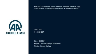 KOCAELİ - Telefon dolandırıcılığı iddiasıyla yakalanan iki zanlı tutuklandı