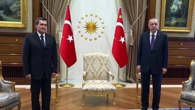 ANKARA - Cumhurbaşkanı Erdoğan, Türkmenistan Dışişleri Bakanı Meredow'u kabul etti