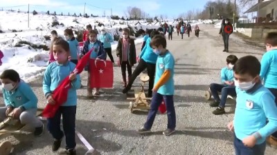  Okullarına kavuşan çocuklar ralli yaptı