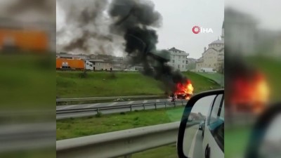  Avcılar'da trafikte yangın dehşeti