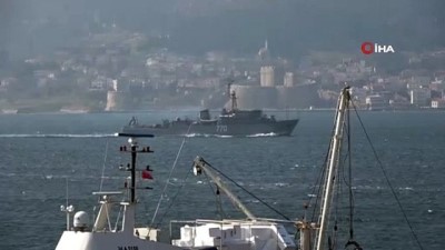 turk bayragi -  Rus savaş gemisi ‘Valentin Pikul’ Çanakkale Boğazı’ndan geçti Videosu