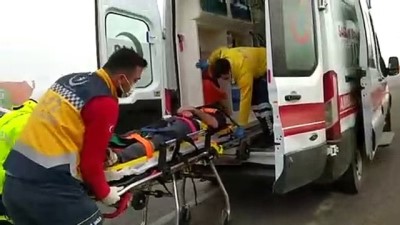 TEKİRDAĞ - Zincirleme trafik kazasında çöp kamyonundaki 2 işçi yaralandı