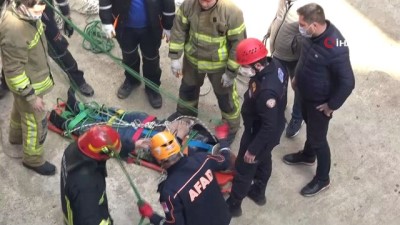  7 metreden betona çakıldı