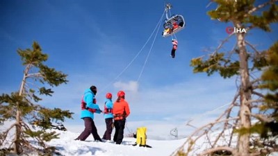 kayak merkezi -  Nefes kesen kurtarma tatbikatı gerçeğini aratmadı Videosu