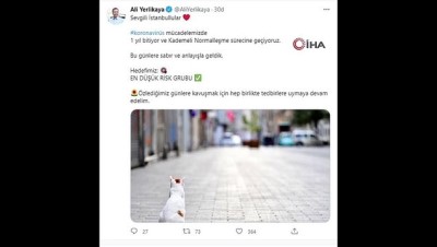  Vali Yerlikaya’dan normalleşme süreci paylaşımı