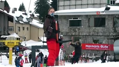 ayetler -  Uludağ'da pistler günübirlikçilerle doldu Videosu