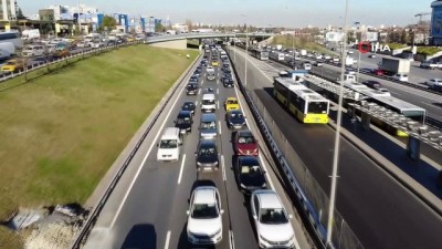  İstanbul'da kısıtlamaya saatler kala trafik yüzde 74