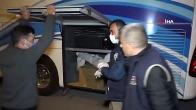 supheli paket -  Aksaray’da yolcu otobüsünde şüpheli paket alarmı Videosu