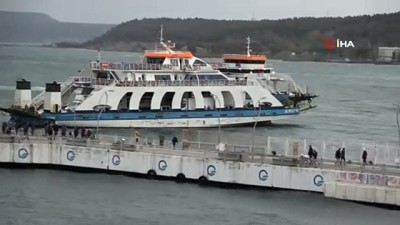 feribot seferleri -  Çanakkale Boğazı’nda geçici olarak feribot seferleri durduruldu Videosu