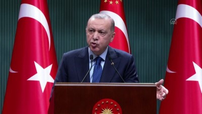 ANKARA - Cumhurbaşkanı Erdoğan: '9 milyonu bulan aşılama sayısıyla nüfusunun yüzde 10'undan fazlasına ulaşan Türkiye, dünyada ilk 5 ülke arasında yer almaktadır.'