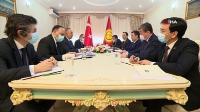  - Bakan Çavuşoğlu, Kırgızistan Cumhurbaşkanı Caparov ile görüştü