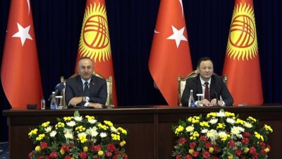BİŞKEK -Çavuşoğlu-Kazakbayev ortak basın toplantısı
