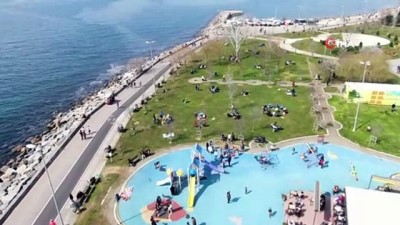  Caddebostan sahili doldu taştı