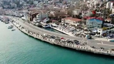  Kısıtlamasız Cumartesi’yi fırsat bilen İstanbullular Arnavutköy Sahili’ne akın etti