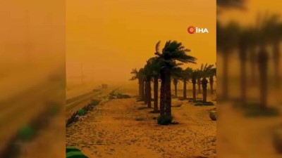 kum firtinasi -  - Suudi Arabistan'ı kum fırtınası vurdu, gökyüzü turuncuya büründü Videosu