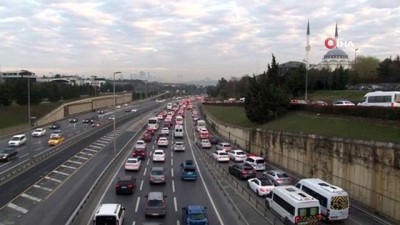 pazar gunu -  İstanbul'da kısıtlama sonrası trafik yoğunluğu Videosu