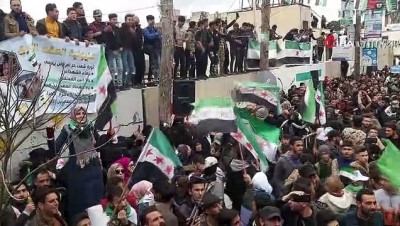  - Suriye’de halk iç savaşın 10. yılında rejimi protesto etti