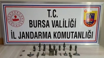  Bursa'da 3 tarihî eser kaçakçısına suçüstü