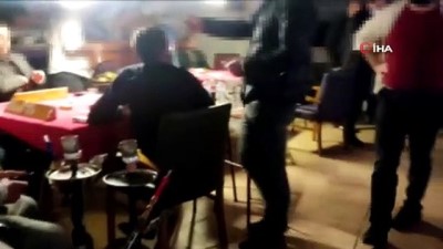 akalan -  Kafe içinde nargile ile okey keyfi yapanlar baskında yakalandı Videosu
