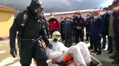 mahsur kaldi -  Afyonkarahisar’da yapılan deprem tatbikatı gerçeğini aratmadı Videosu